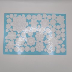 Set Of 9 Christmas Stickers With Snowflakes