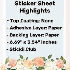 Stickii Club – Deer Stickers – Snow Winter Christmas Sticker Sheet – Crafts
