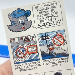 Vintage 1988 80s Culver Company Safety Advertising Electricity Sticker Sheet