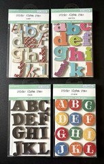 4 Packs Colorbok Sticky Alphabet Letters A To Z Sweet Sparkle Black Ornate NEW