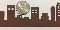 CITYSCAPE BORDER Die-Cuts(3pc) Approx.1-3/4″x 12″Town•Metropolitan •Skyline•USA•