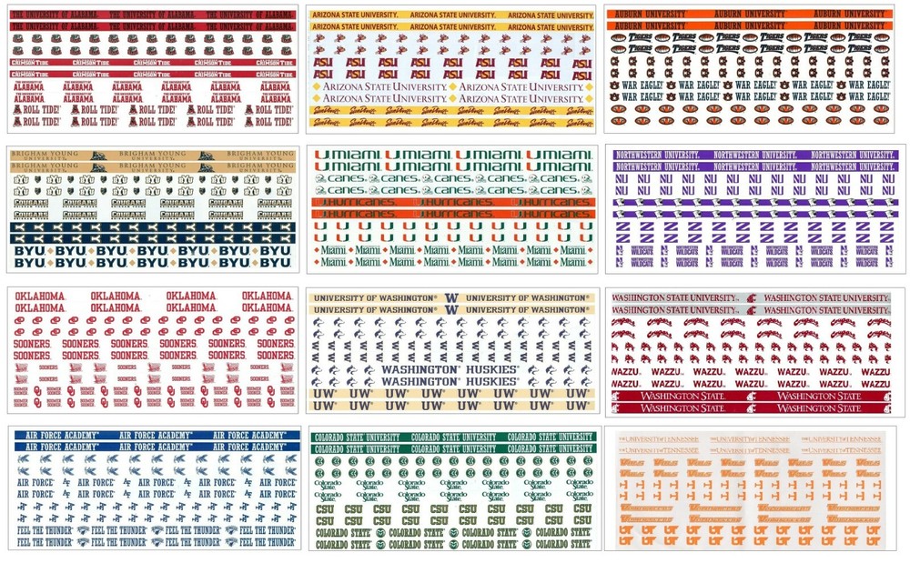 College & University 12″ scrapbook border stickers Sports Solution 69 CHOICES