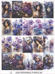 PERIWINKLE PURPLE #4 – COMPLETE SHEET OF 20 STICKERS