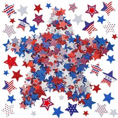 Patriotic Foam Stickers 4th of July American Flag Star Foam Decals Glitter Stars