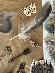 Mountain Bear Moose Junk Journal Ephemera Kit 151 Pc Forest Cabin Scrapbook Pape
