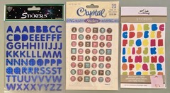 DE-STASH Alphabet Stickers! 35+ Sheets! Sticko, Recollections, Joy Marie, Etc