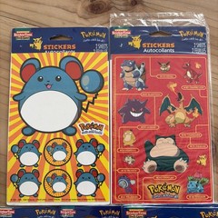 Vintage Pokemon Stickers Lot Of 6 Packs American Greetings
