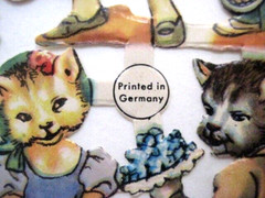 Sweet 1950’s PZB Die Cuts of Darling Cats Dressed in Human Costumes *