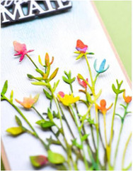Floral Stems Metal Die Cuts for Card Making,Spring Flower Leaf Grass Card Cuttin