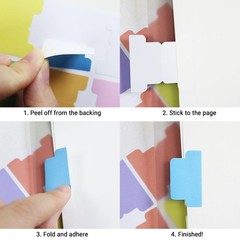 YIKTUNQ 80 Pieces Sticky Blank Monthly Index Tabs Double-Sided Large, Multi