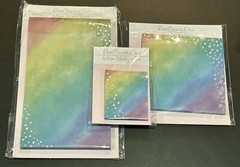 Set of 3 Rose Colored Daze Rainbow Tie-Dye Silver Stars Vellum Sticky Notes Rare