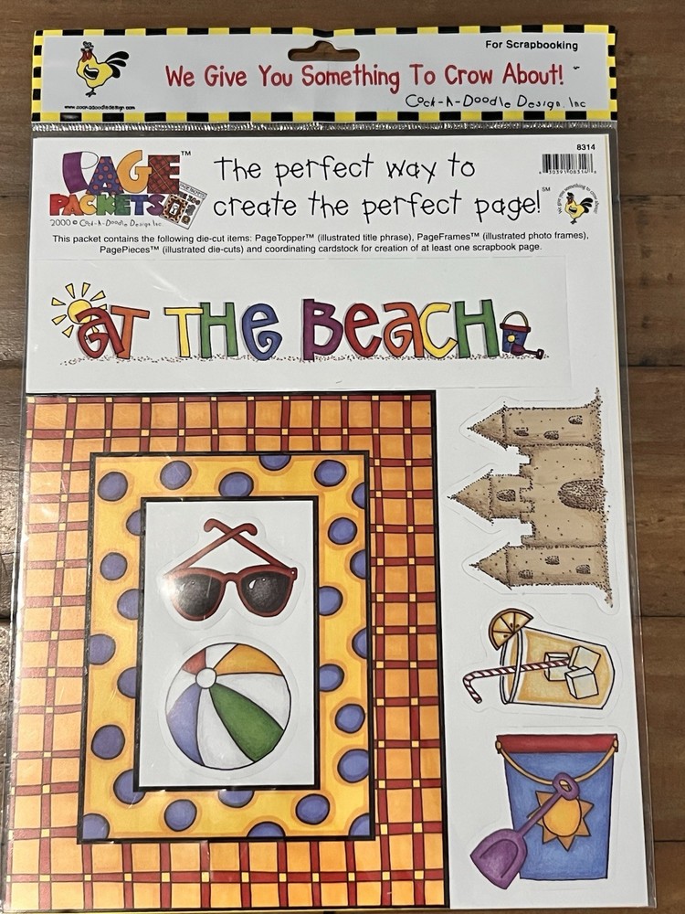 Cock-A-Doodle Designs. Inc At The Beach Page Packet Scrapbooking New