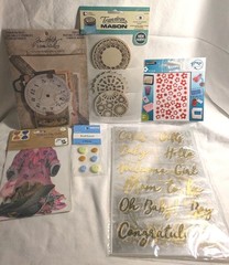 6 Packs Stickers Die Cut Paper Ephemera Wood Vellum New Scrapbooking Card Making