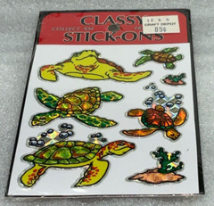 Vtg Classy Foil Stick-Ons Stickers Prizm Stickerz Turtles Exc Condition NOS NIP