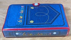 Stickopotamus Sticker Binder Denim Jeans Pocket + 97 Sticker Sheets New/Used