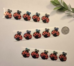 15 Lady Bug Stickers/Sparkly Lady Bug Stickers/Holographic Bug Stickers