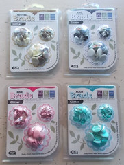Lot 4 Packs We R Memory Keepers Glitter Brads 42 Pieces Each 168 Total M