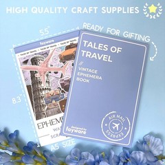 300+ Travel Stickers for Scrapbooking & 20 A5 Papers – Pre-Cut Washi Stickers…