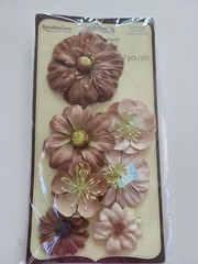 FLORAL embellishments decoration lot of 6 (various brands) recollections craft