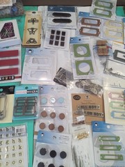 50+ Mixed Scrapbooking Supplies Lot Craft Embellishments & Metal Accents NEW