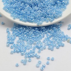 4000 Transparent Light Blue Small Glass Beads 2mm+ Storage Box Jewelry Making
