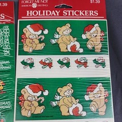 New 1990 Vintage Ziggy Stickers Forget me Not  Christmas, Snowman, Bears 4 Packs