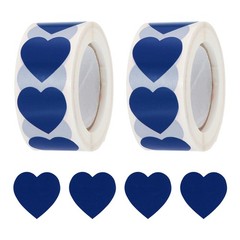 Heart Shaped Sticker 1″ Self-Adhesive Love Label Dark Blue 1000 Pcs
