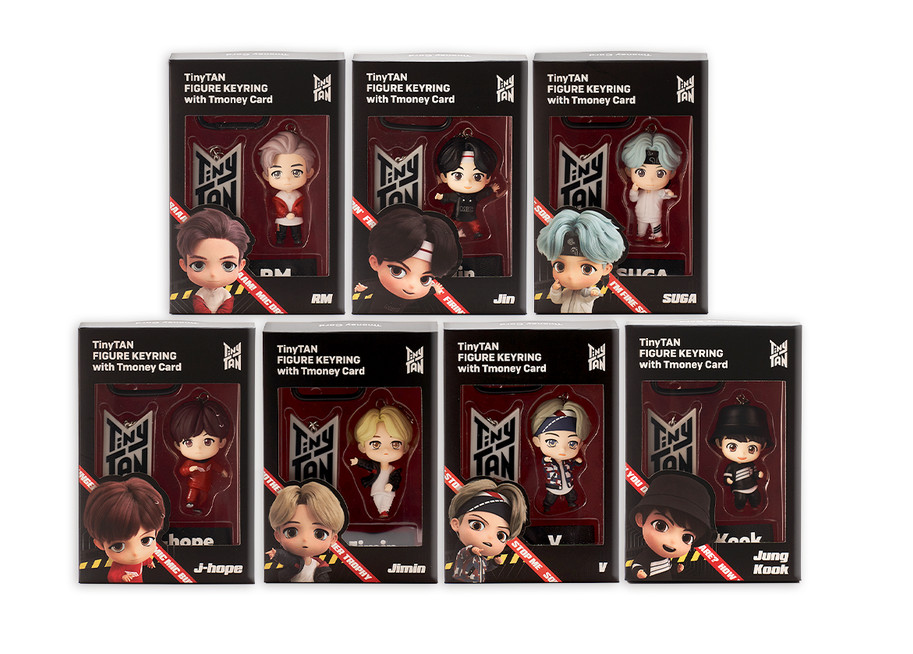 TinyTAN BTS Figure Keychain with Korean T-money