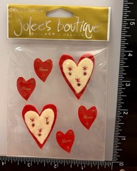 JOLEES BOUTIQUE BY STICKO SPJC011 FELT HEARTS VALENTINES DAY WEDDING LOVE