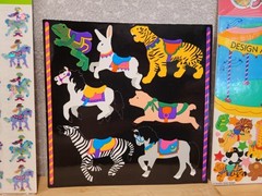 Vintage Sandylion Design A Carousel Prismatic Merry Go Round Horse Sheet Set