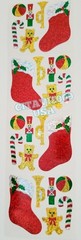 HAMBLY STUDIOS STICKERS GLITTER HOLIDAY CHRISTMAS STOCKINGS TOYS NUTCRACKER RARE