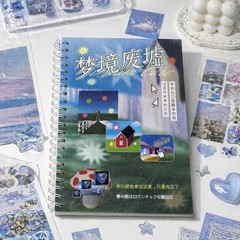 Dreamcore Sticker Book for Journaling&Scrapbooking,30 Sheets Y2K Kawaii Japanese