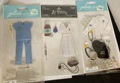 Scrapbook Sticker Jolees Boutique La Petite Medical Dimensional Doctor Nurse Lot