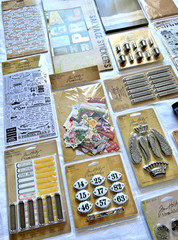 TIM HOLTZ Ideaology Lot of 17 Ephemera Stickers Embellishments Junk Journal Art