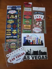 Las Vegas Scrapbook Stickers/ Embellishments -6 Packs – 34 Individual Pieces NEW