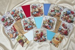 100 Pc Vintage Patriotic Americana Junk Journal Kit July 4th Ephemera Tags USA