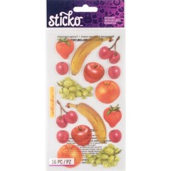 Stickers Sticko Fruity Fruit Banana Orange Apple Cherry Grape Strawberry (DC)