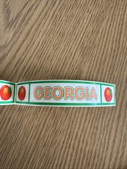S.R.M. State Titles Banner Stickers Georgia Sticker Roll Vintage HTF