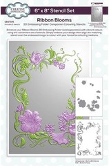 Creative Expressions STENCILS – RIBBON BLOOMS – 6 X 8