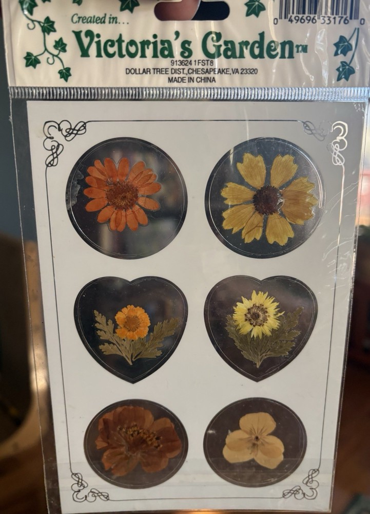 Victoria’s Garden real flower stickers