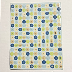 Vintage Scrapbook Alphabet LOT – 16 Sets of Circular Shaped Letters/Numbers