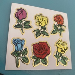 Vintage Prism Vending Flowers Sticker Sheet 3×3 Inches Multicolored Kodak Print