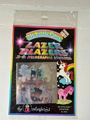 VINTAGE HASBRO LAZER BLAZERS MY LITTLE PONY 3D HOLOGRAPHIC STICKERS NEW SEALED