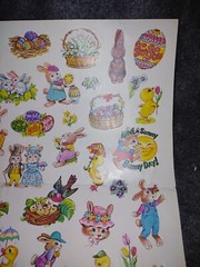 Extremely RARE 1985 EASTER SPRING STICKERS Yuri Salzman USA 17X11 FULL SHEET