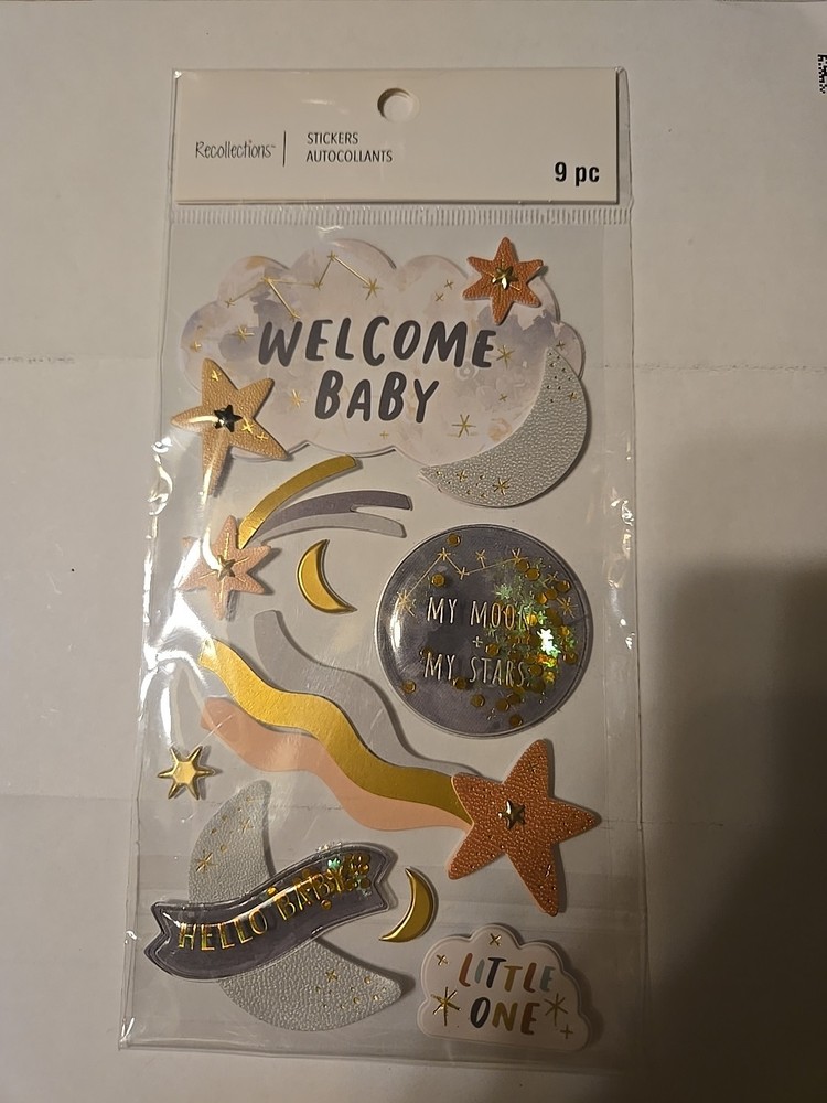 Recollections WELCOME BABY LITTLE ONE Scrapbooking stickers