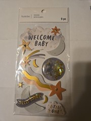 Recollections WELCOME BABY LITTLE ONE Scrapbooking stickers