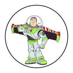 30 BUZZ LIGHTYEAR STICKERS ENVELOPE SEALS LABELS 1.5″ ROUND TOY STORY CUSTOM