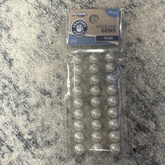 Crafter’s Closet | 7 x 27pc White Pearl Sparkling Gems For Crafts | 189 Total pc