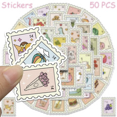Cartoon Stamp Stickers 10 Pack Random Mix Cute Scrapbook Creative Decal Stamps