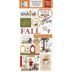 Echo Park Chipboard Winnie The Pooh Autumn Word & Phrases